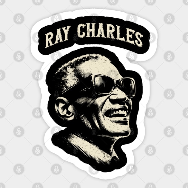 Ray Charles Sticker by Yopi